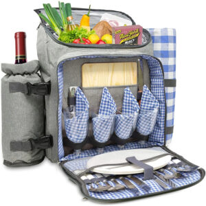 Zaino da picnic con dispenser per vino