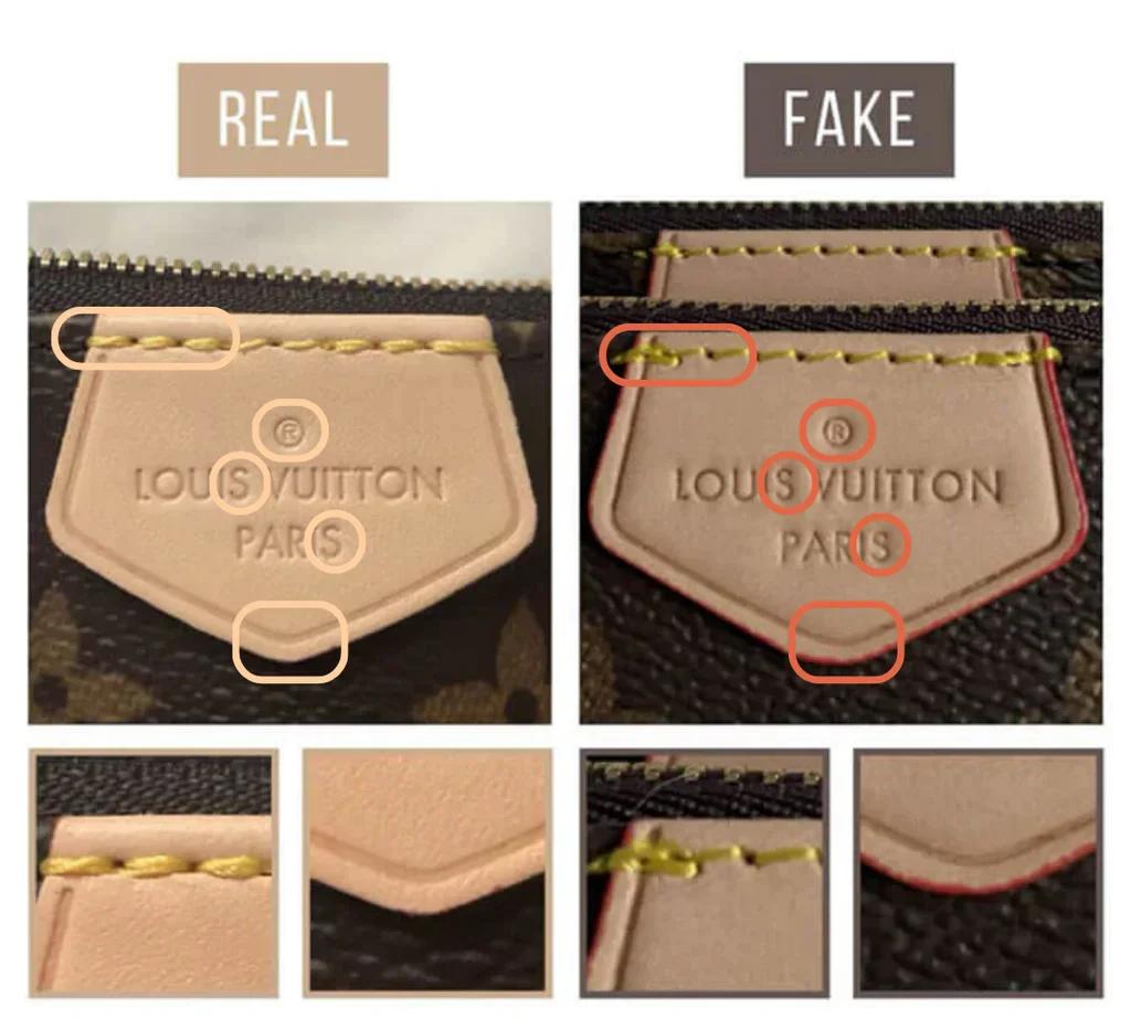LV Staubbeutel Fake vs Real (3) LV-Staubbeutel Fälschung vs. echt