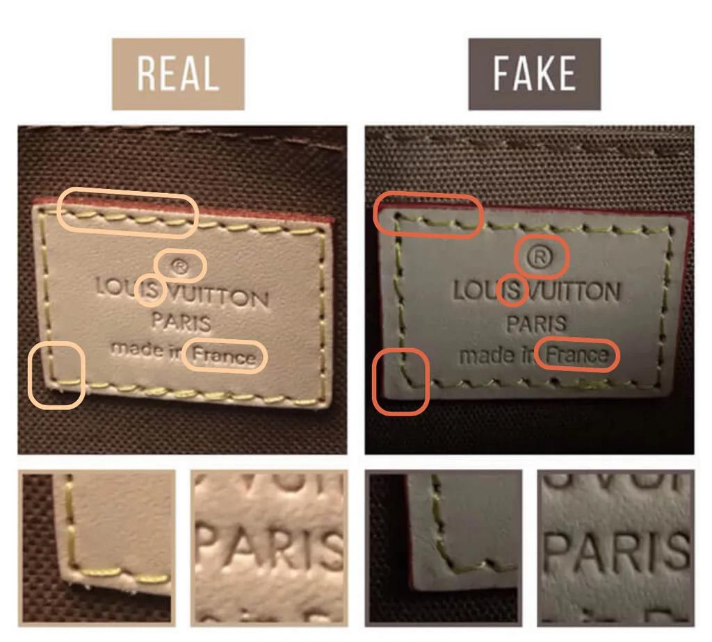 LV-Staubbeutel Fälschung vs. echt (7) LV-Staubbeutel Fälschung vs. echt